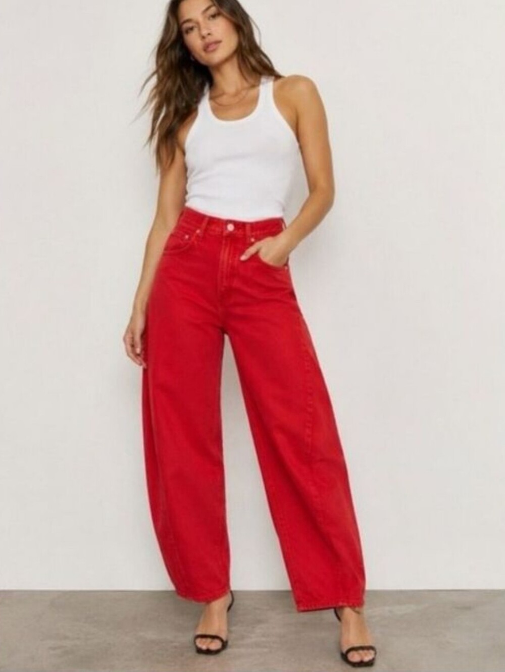 Agolde Red Barrel Leg Twist Jean Size 23 New Flaw Women's *Read* Designer Trendy